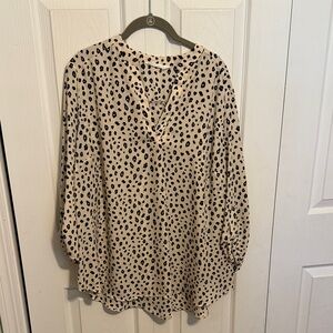 Stitch Fix- Lush Leopard Print V-Neck Blouse